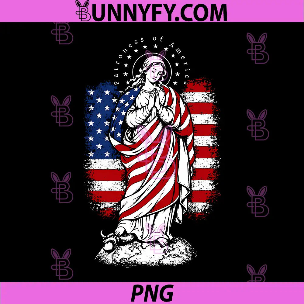 Patroness of The USA Blessed PNG, Virgin Mary Catholic Art PNG