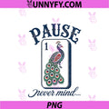 Pause Nevermind Vintage PNG, Funny Mahjong Lovers Tile Game PNG