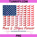 Paws and Stripes Forever Dachshund PNG, American Flag 4th of July PNG