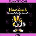 Peace Love Thermostat Adjustments HVAC PNG, Humor Graphic PNG