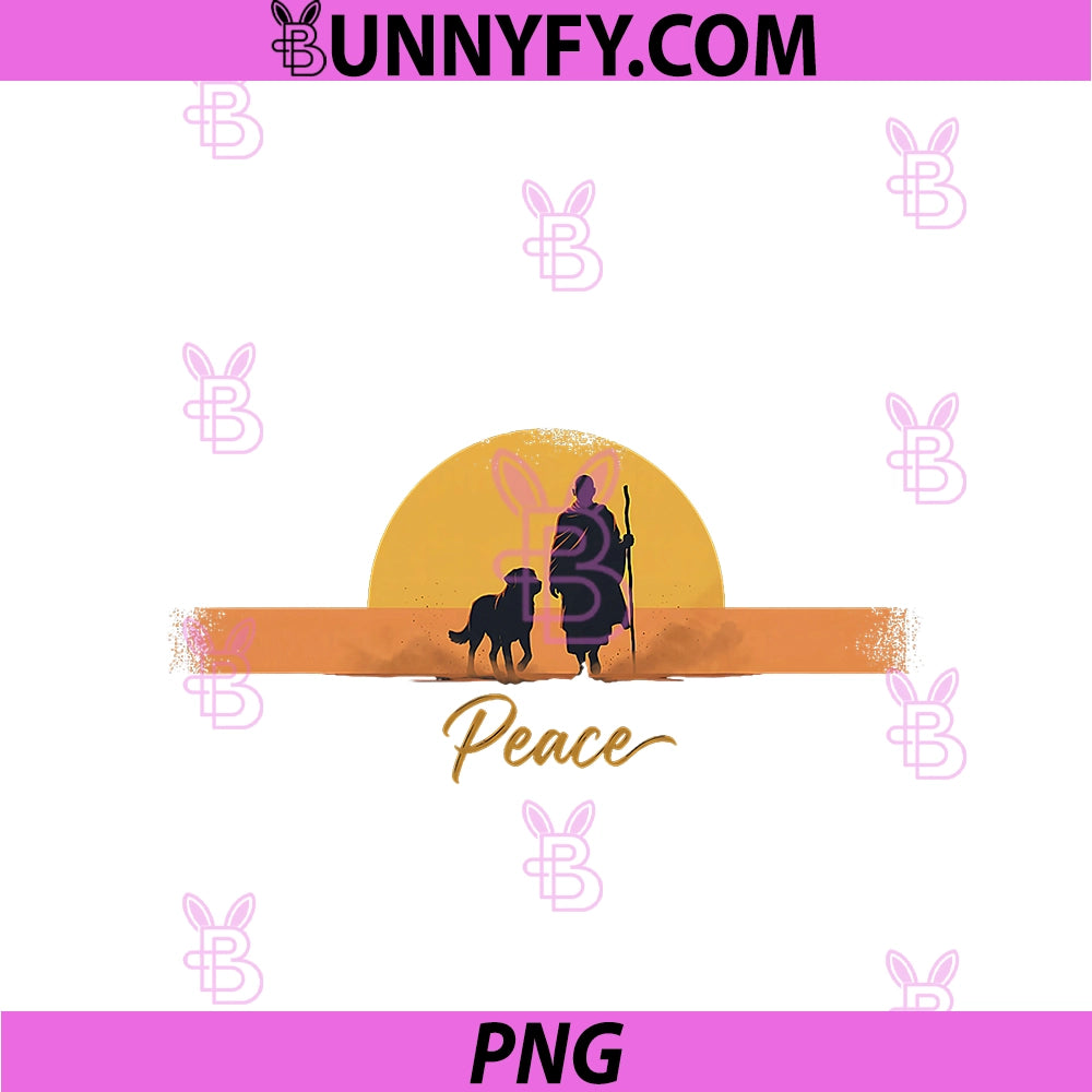 Peace Minimalist Zen Art Walk For Peace Monks PNG, With Aloka Dog PNG