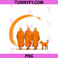Peace Walking Monks PNG, Minimalist Zen Art PNG