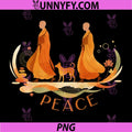 Peace Walking Monks & Dog PNG, Minimalist Zen Art PNG