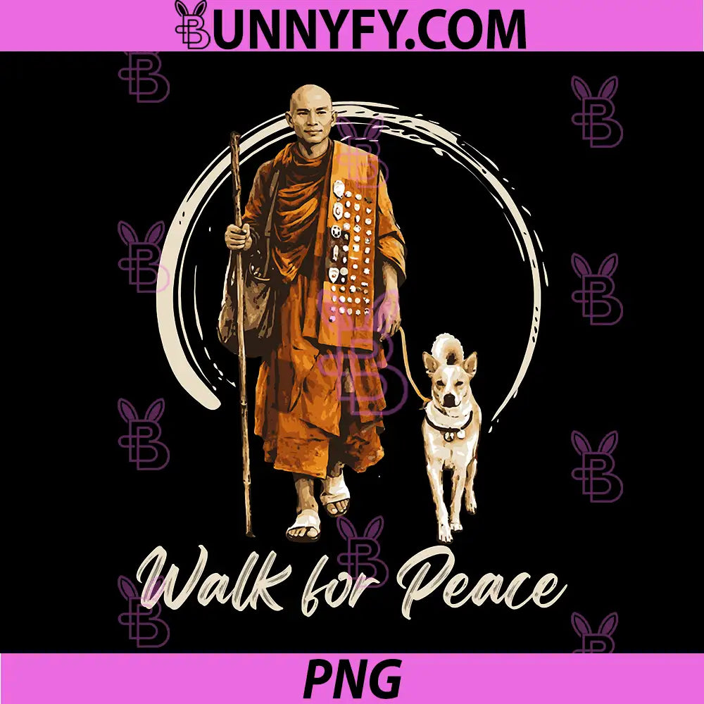 Peace Walking Monks and Aloka PNG, Dog Walk for Peace PNG