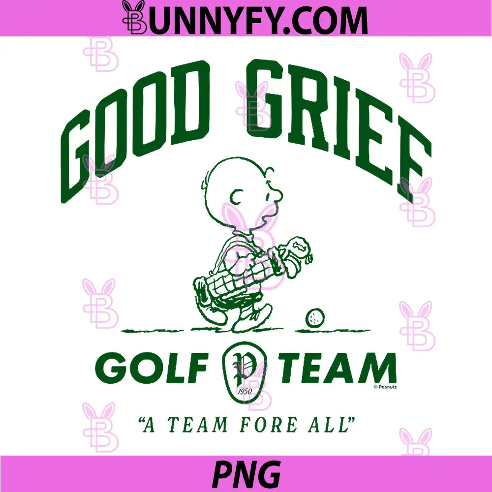 Peanuts Good Grief PNG, Golf Team PNG