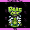 Peas Out Plant Parent PNG, Cottagecore Pea Pod Peace Sign PNG