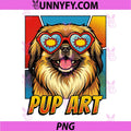 Pekingese Pop Art PNG, Retro Comic Style PNG