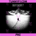 But Why Penguin Walking To Mountains PNG, Funny Existential Penguin Meme PNG