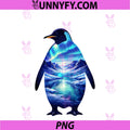 Penguin Northern Lights Aurora Viewing PNG, Penguin Lover PNG