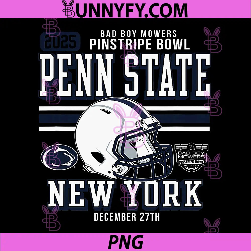 Penn State Nittany Lions PNG, Pinstripe Bowl 2025 Football Gray PNG