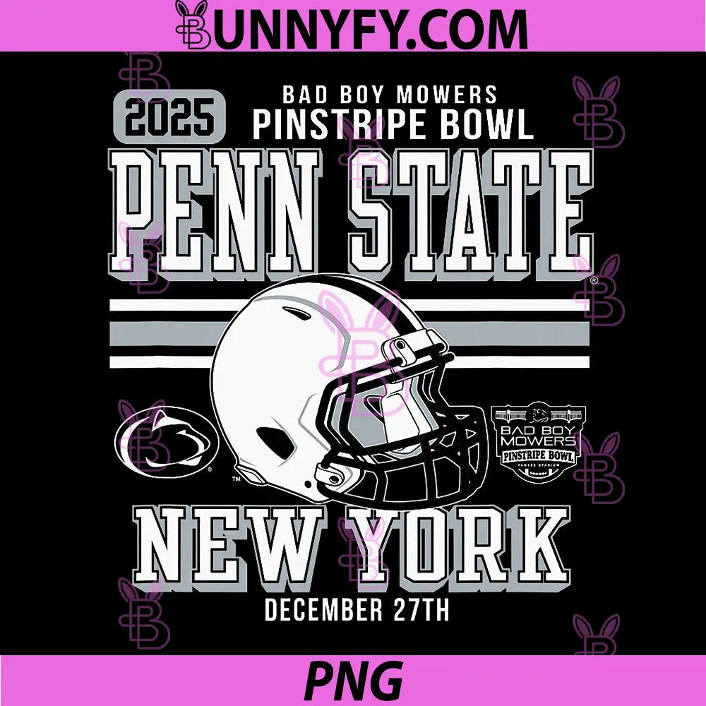 Penn State Nittany Lions PNG, Pinstripe Bowl 2025 Football Navy PNG