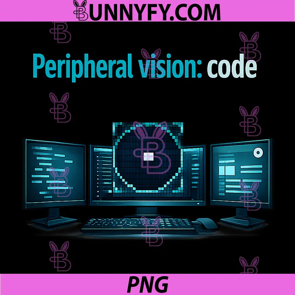 Peripheral Vision Code PNG, Programmer Humor Pixel Monitor PNG