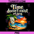 Time Doesnt Exist At Sea Beach Sunset PNG, Tropical Palm Tree Clock Vacation PNG