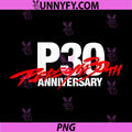 Persona 30th Anniversary Logo Art PNG, P30 Red Script Design PNG