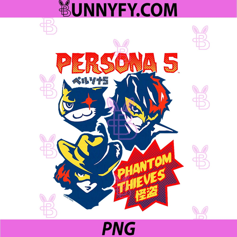Persona 5 Comic Illustration PNG, Phantom Thieves RPG Game PNG