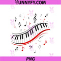 Piano Music Notes PNG, Retro Keyboard Musician PNG