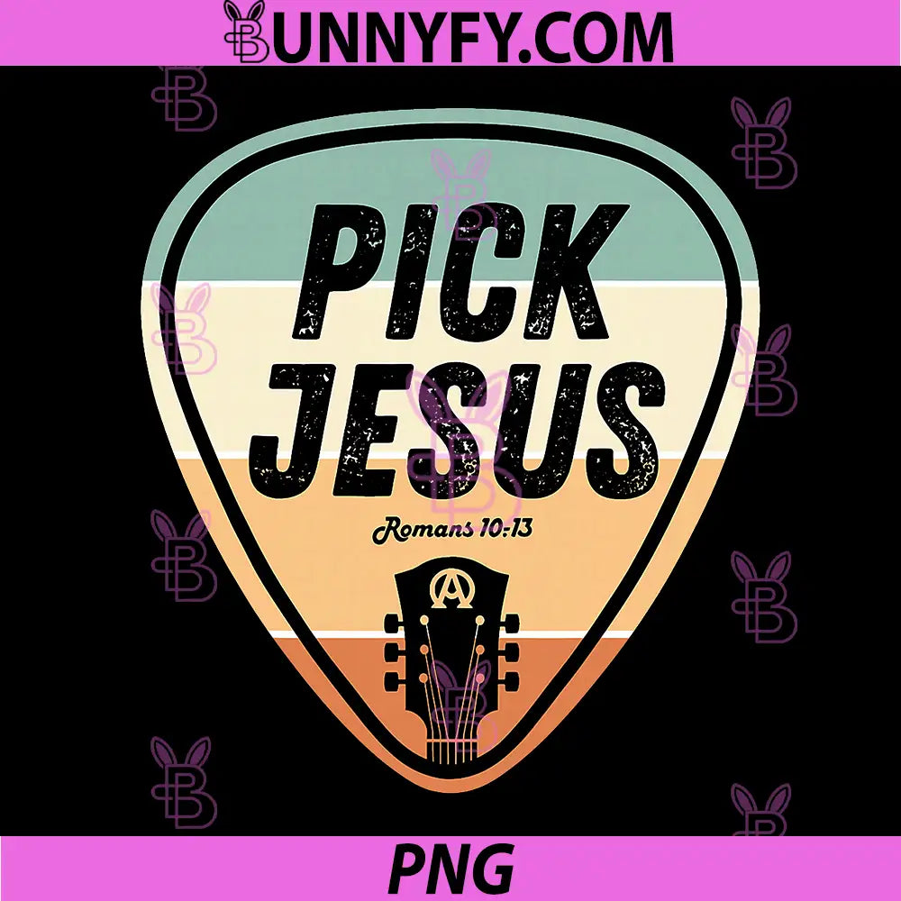 Pick Jesus PNG, Funny Christian Music Guitar Pick PNG