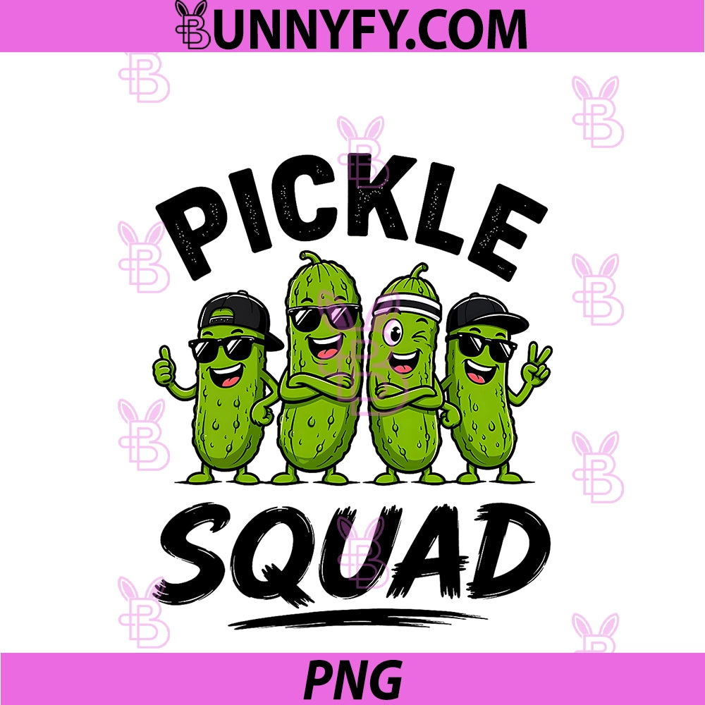 Pickle Squad Pickles PNG, Funny Pickle Lover Design PNG