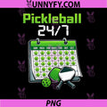 Pickleball 247 PNG, Retro Calendar Sport Graphic PNG