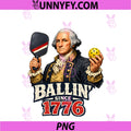 Pickleball Ballin' Since 1776 PNG,  George Washington Patriotic PNG