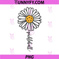 Pickleball Daisy Flower Illustration PNG, Cute Pickleball Floral Line Art PNG
