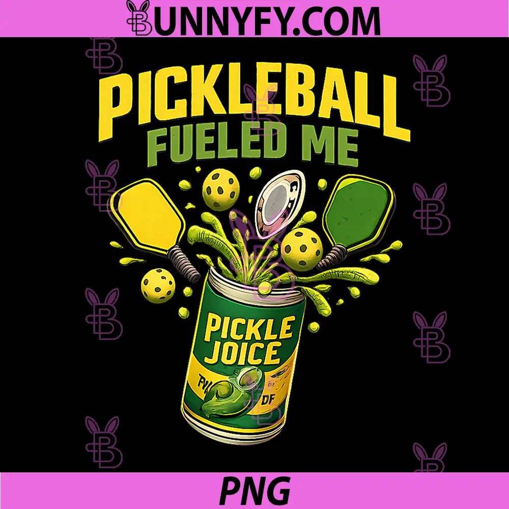 Pickleball Fueled Me PNG, Retro Pickle Juice Can Graphic PNG