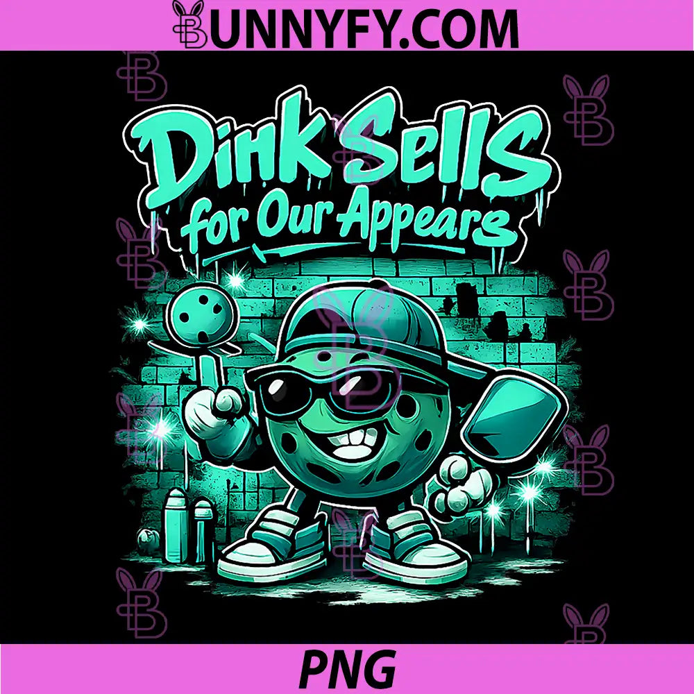 Dink Sells For Our Appears Pickleball Graffiti Design PNG, Funny Pickleball Player PNG