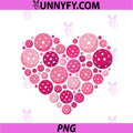 Pickleball Heart Valentine's Day PNG, Pickleball Lover Women Girl PNG