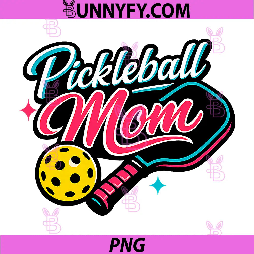 Pickleball Mom Funny PNG, Cute Paddle Player Design PNG
