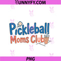 Pickleball Moms Club PNG, Women's Player Iced Coffee Court Sport PNG