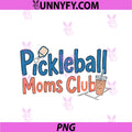 Pickleball Moms Club PNG, Women's Player Iced Coffee Court Sport PNG