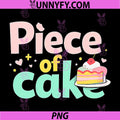 Piece of Cake PNG, Pastel Cake Slice Typography Graphic PNG
