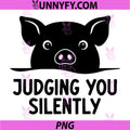 Pig Judging You Silently PNG, Funny Sarcastic Meme PNG