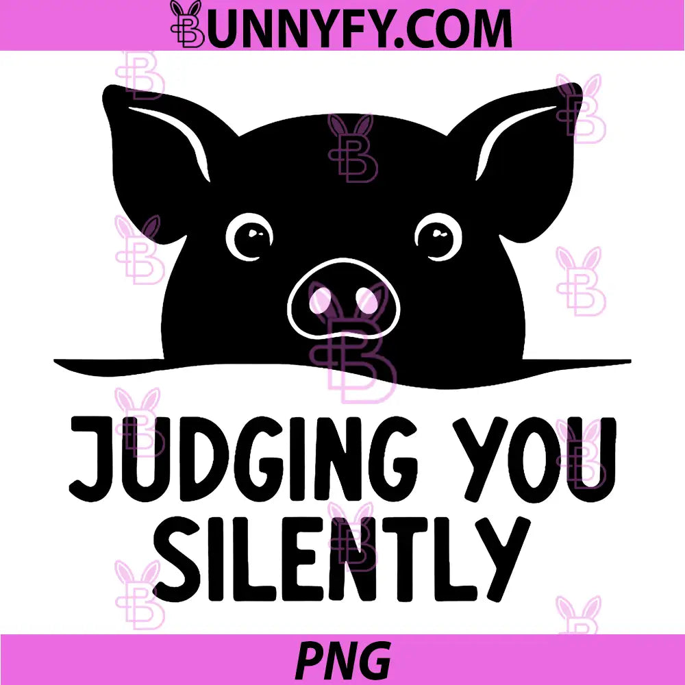Pig Judging You Silently PNG, Funny Sarcastic Meme PNG
