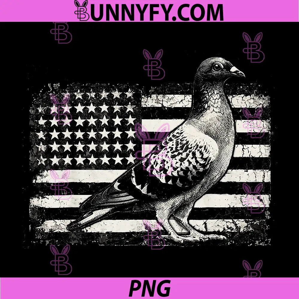 Pigeon Bird 4th of July USA PNG, Patriotic Pigeon USA Flag PNG