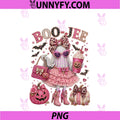 Pink Boo-JEE Leopard Bow PNG, Halloween Women Girls Boo JEE Ghost PNG