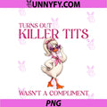 Pink Cheeky Goose, Breast Cancer PNG, Killer Tits Survivor Goose PNG