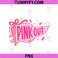 Pink Out Cheer Football Pink PNG, Ribbon Breast Cancer Awareness PNG