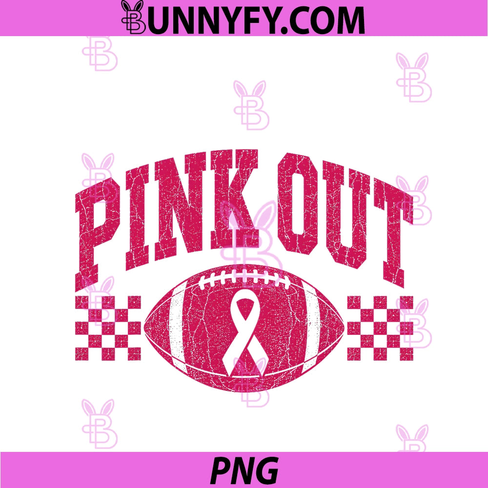 Pink Out Football PNG, Breast Cancer Awareness Pink Ribbon PNG