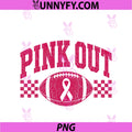 Pink Out Football PNG, Breast Cancer Awareness Pink Ribbon PNG