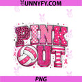 Pink Out PNG, Volleyball Breast Cancer Awareness Month PNG