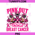 Pink Out Tackle PNG, Breast Cancer Awareness American Football PNG
