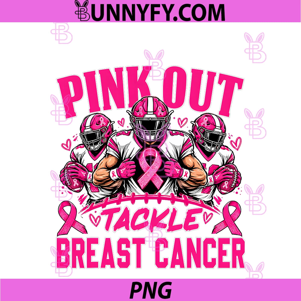 Pink Out Tackle PNG, Breast Cancer Awareness American Football PNG