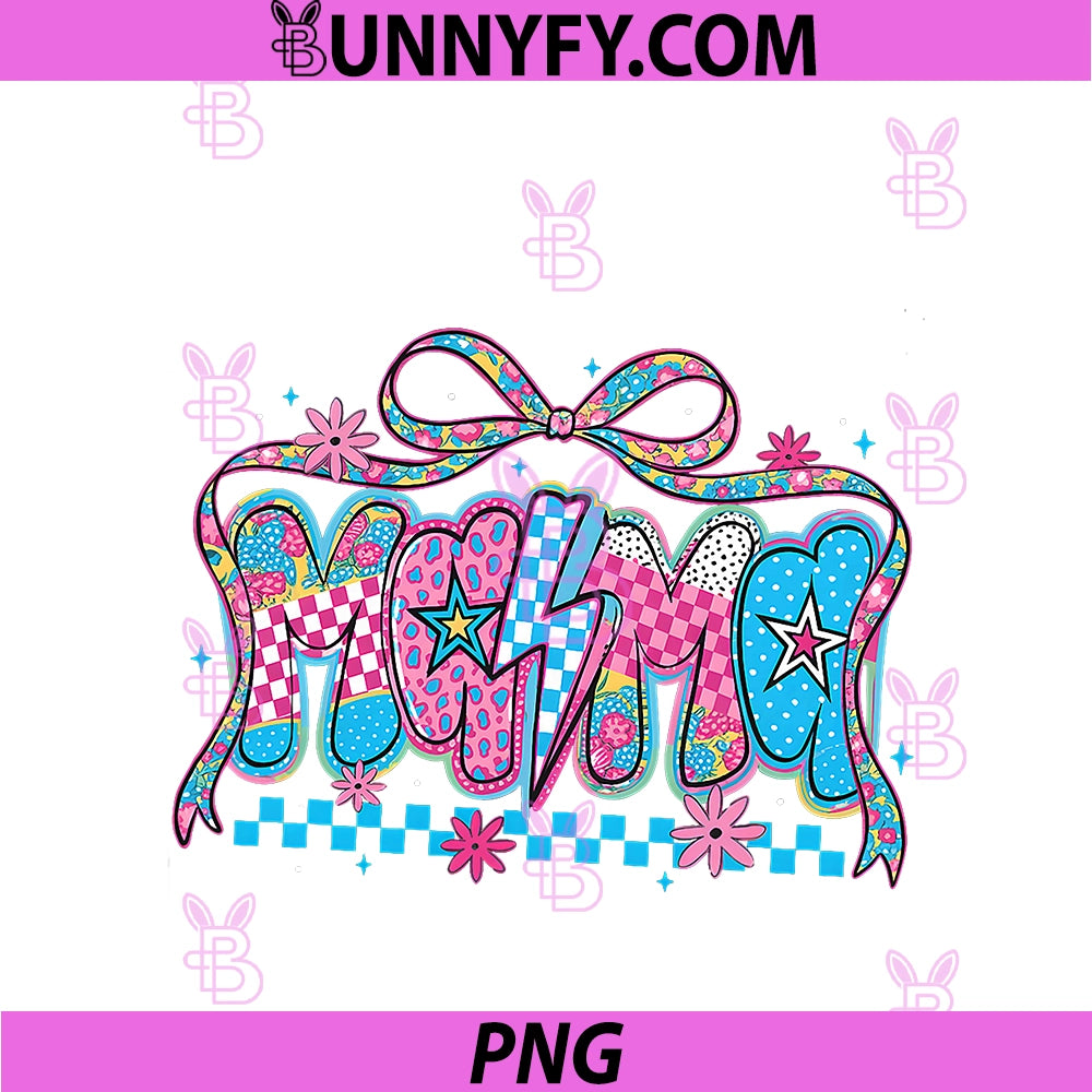 Pink Patterned Mama PNG, Mom,Women,Mother's Day PNG
