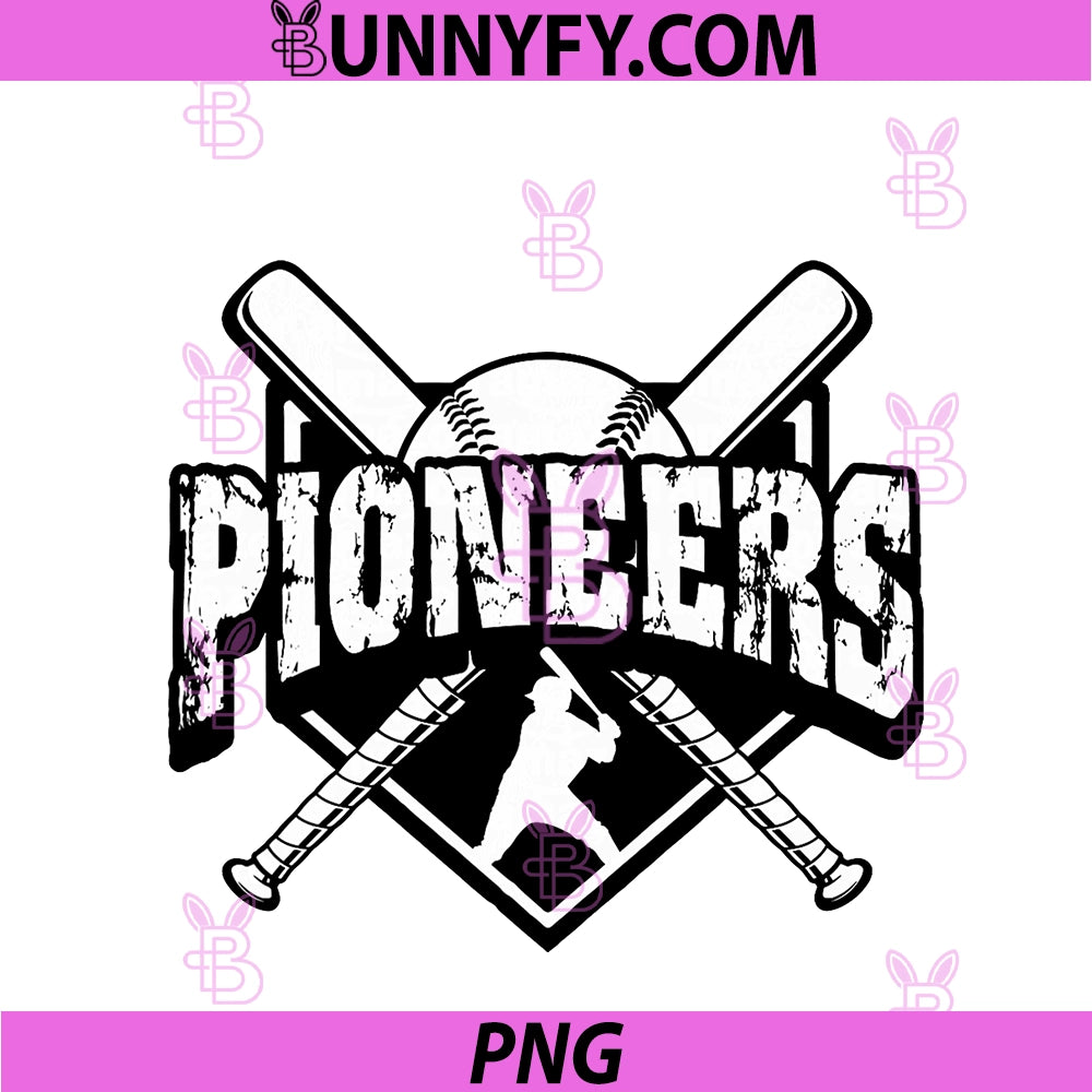 Pioneers Baseball PNG, Back To School Spirit PNG