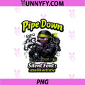 Pipe Down Silent Font PNG, Ninja Plumber Pun Graphic PNG