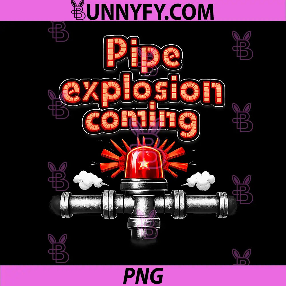 Pipe Explosion Coming PNG, Plumber Pun Marquee Lights PNG