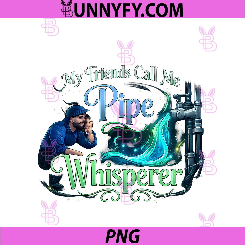 Pipe Whisperer PNG, Plumber Pun Elegant Serif Graphic PNG