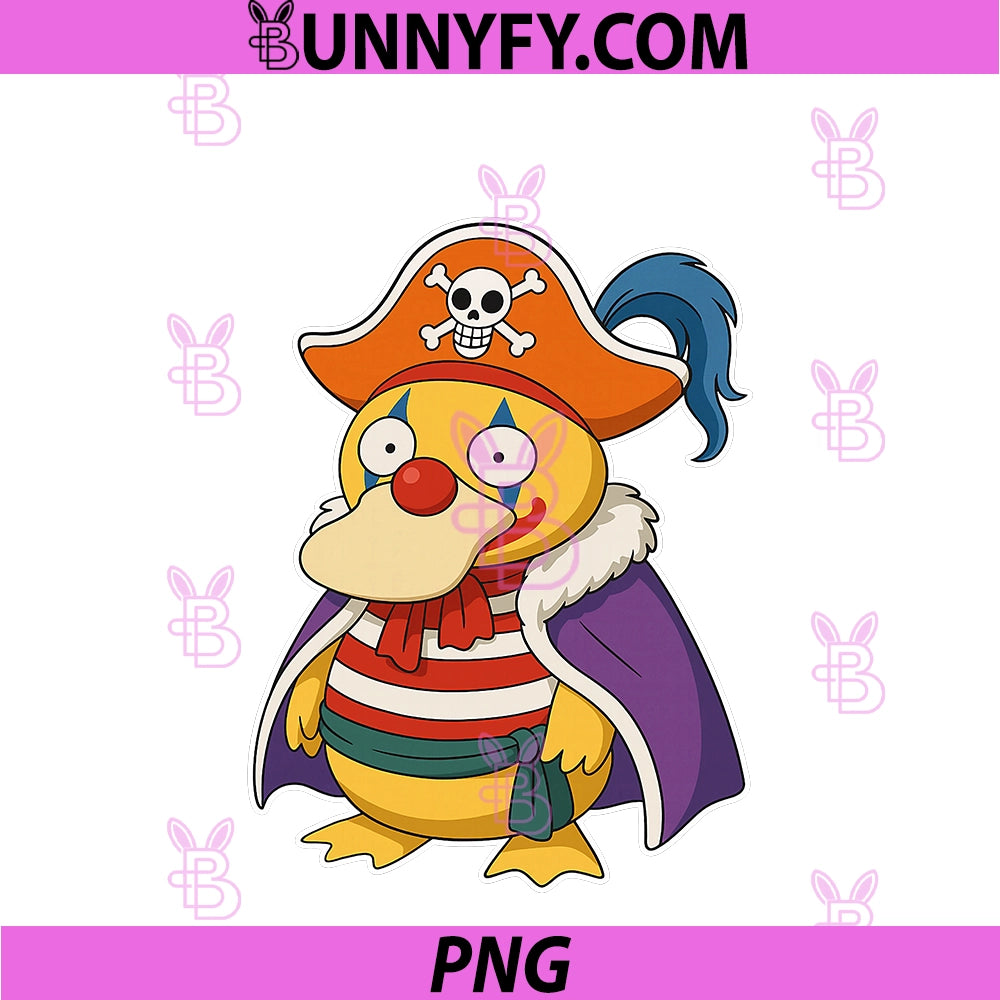 Pirate Clown Duck PNG, Anime Design PNG