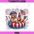Pitbull Patriotic Dog Beer PNG, Drinking 4th Of July PNG